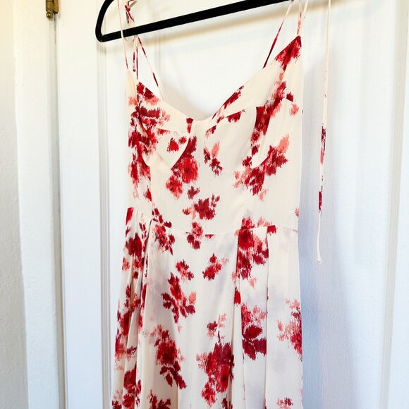 Reformation | Jaelyn Floral Sundress Midi Dress in Carmina Red Size 4P $278 - Picture 5 of 8